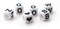 CousinDIY Alphabet Beads 6mm 160/Pkg-White With Black Letters